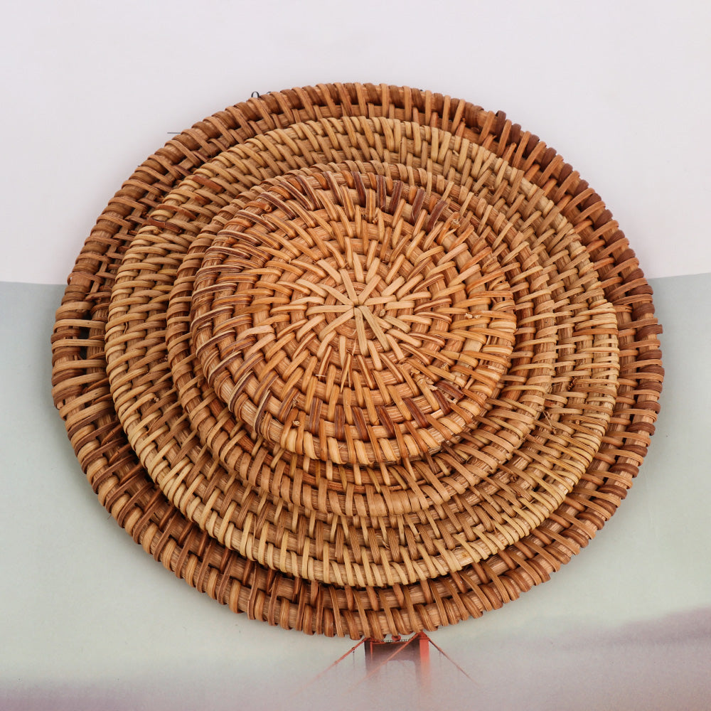 Handgefertigte Rattan-Untersetzer