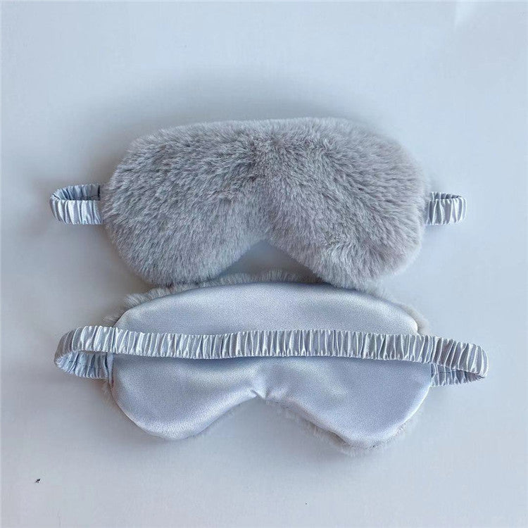 Schlafmaske aus Plüsch und Seide