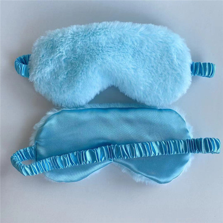Schlafmaske aus Plüsch und Seide