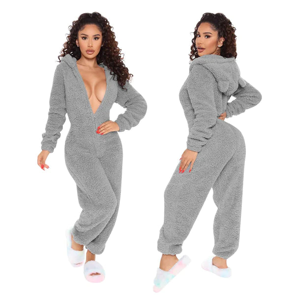 Plüsch Jumpsuit in S - 5XL