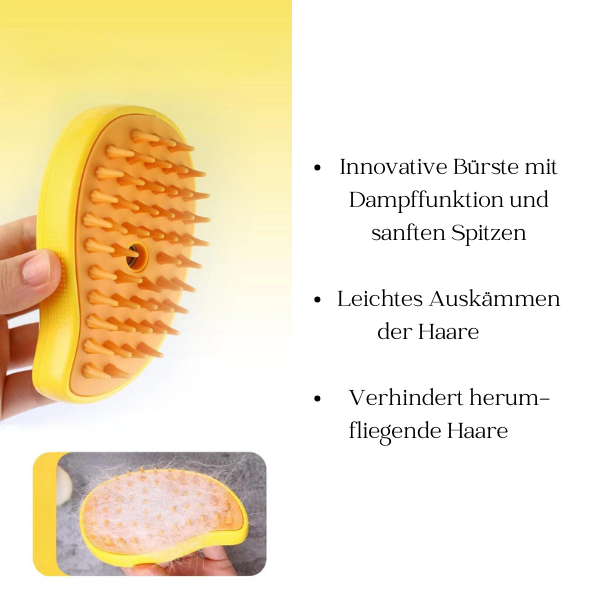 Haustier Dusch-Massage Bürste mit Dampffunktion