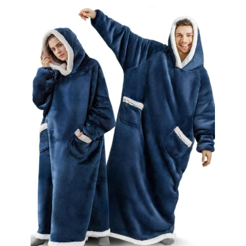 Flauschige Hoodie Decke XXL / Kaputzenpullover, Decke mit Ärmel
