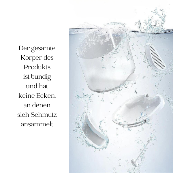 Automatischer, kabelloser Wasserspender für Haustiere mit innovativer Filtrationstechnologie - bis zu 120 Tage Akkulaufzeit