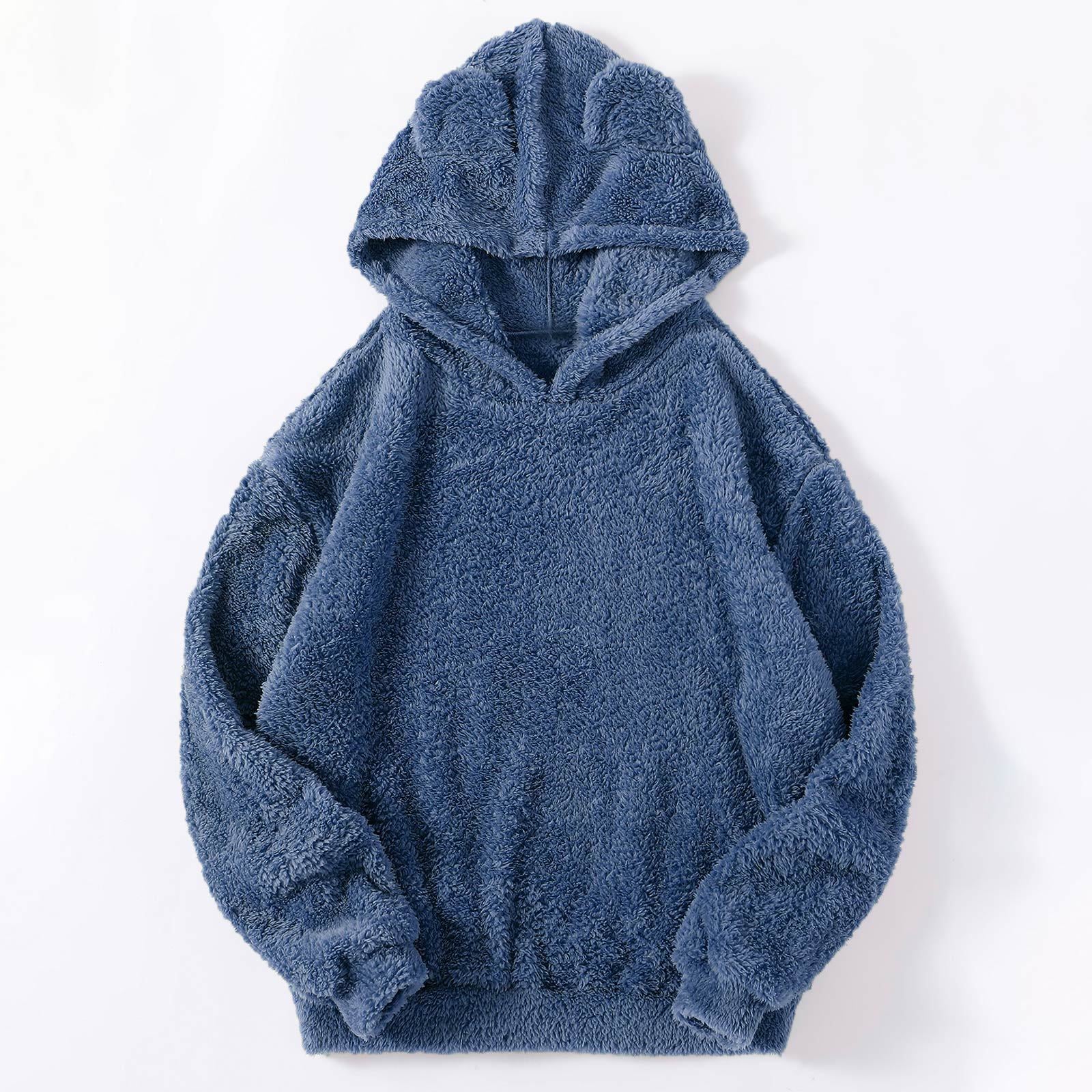 Flauschiger Hoodie mit Ohrenkaputze