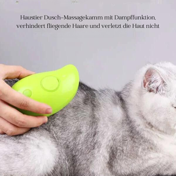 Haustier Dusch-Massage Bürste mit Dampffunktion