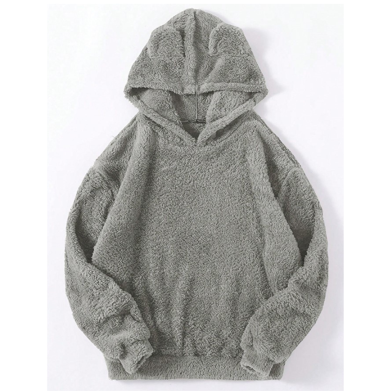 Flauschiger Hoodie mit Ohrenkaputze